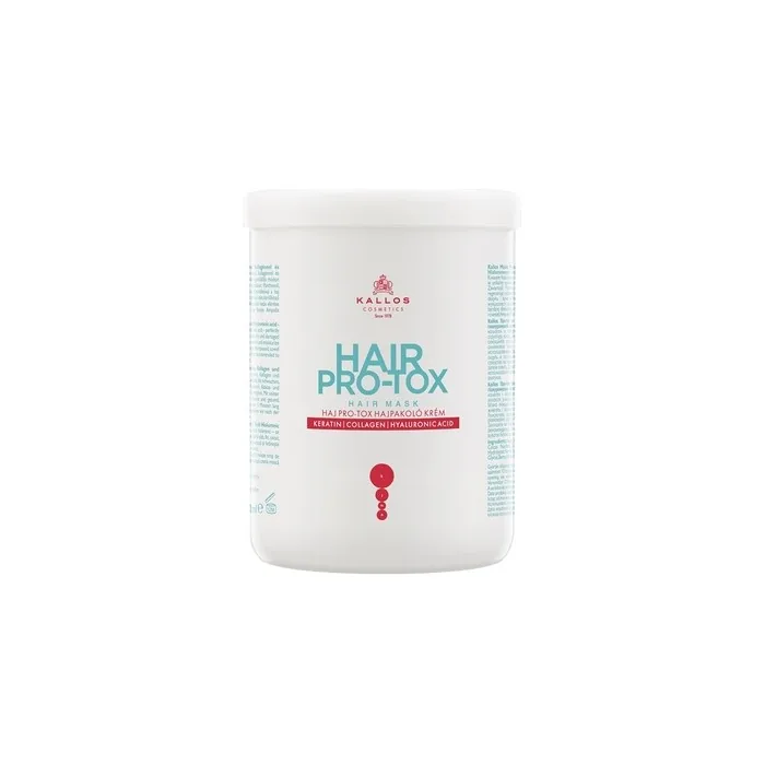 Kallos Hair Pro-Tox Hair Mask With Keratin, Collagen, And Hyaluronic Acid 1000ml