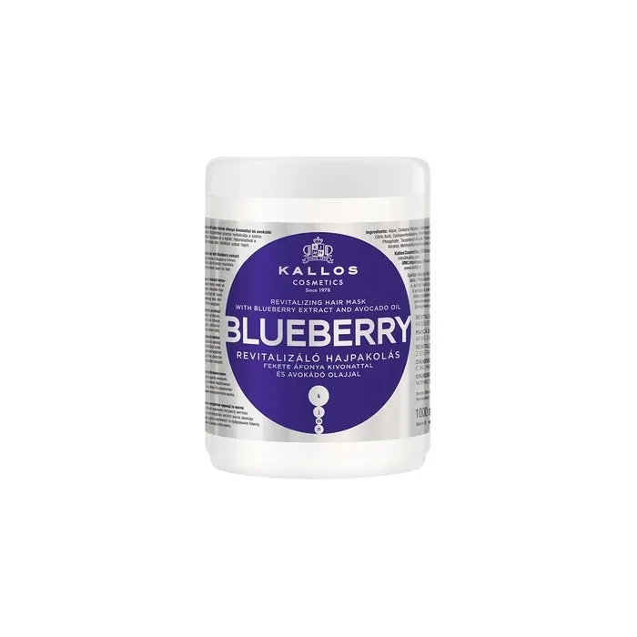 Kallos Blueberry Revitalizing Hair Mask With Blueberry Extract And Avocado Oil - 1000ml