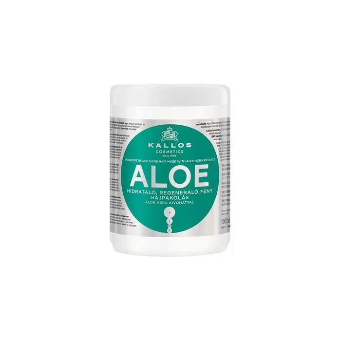 Kallos Aloe Moisture Repair Shine Hair Mask With Aloe Vera Extract - 1000ml