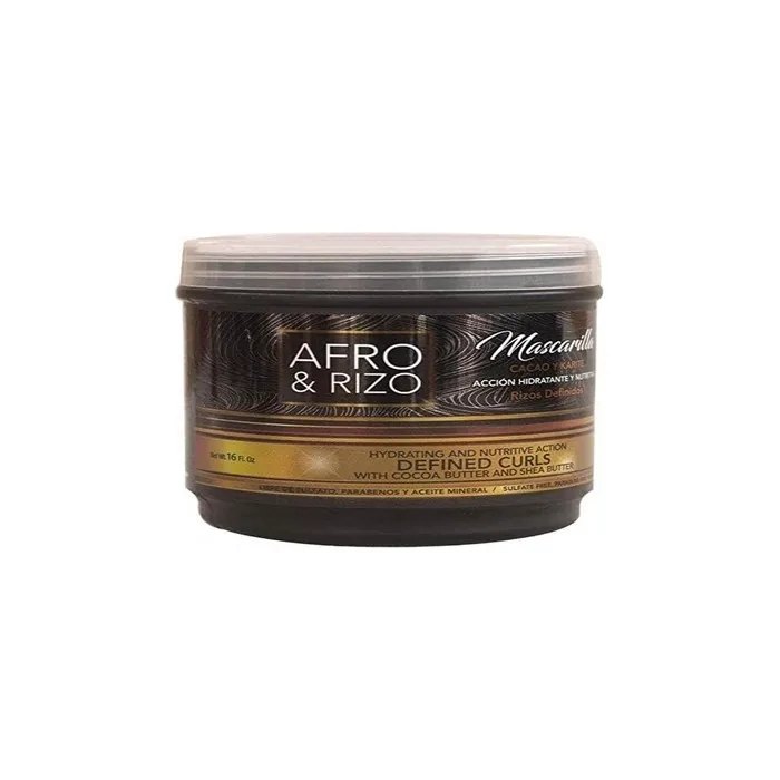 Afro & Rizo Hair Mask 236g Moisturizing and Revitalizing Deep Treatment for Afro, Curls, Waves, and Stressed Hair