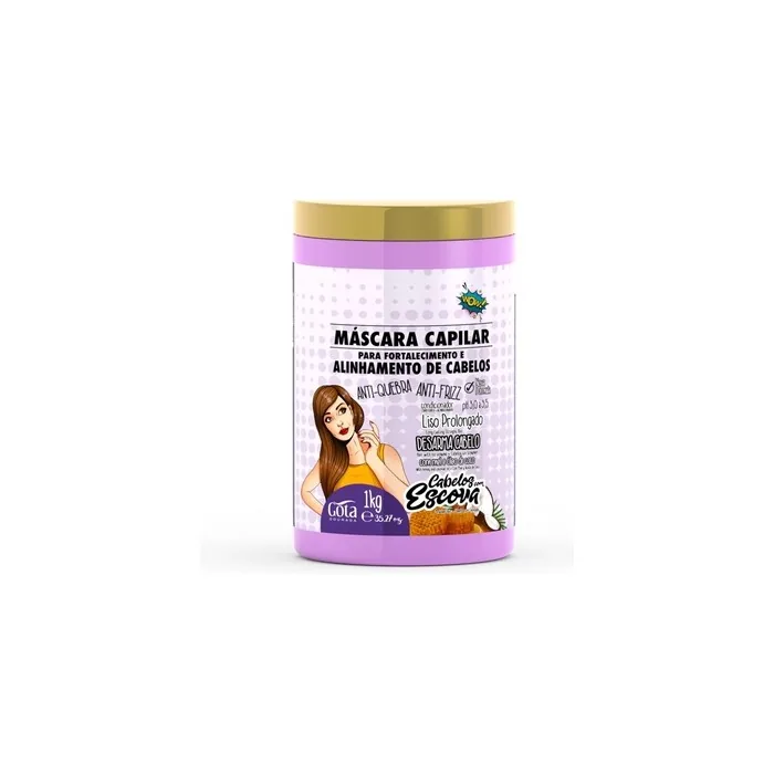 Gota Dourada Hair Strengthening Mask With Brush 1kg