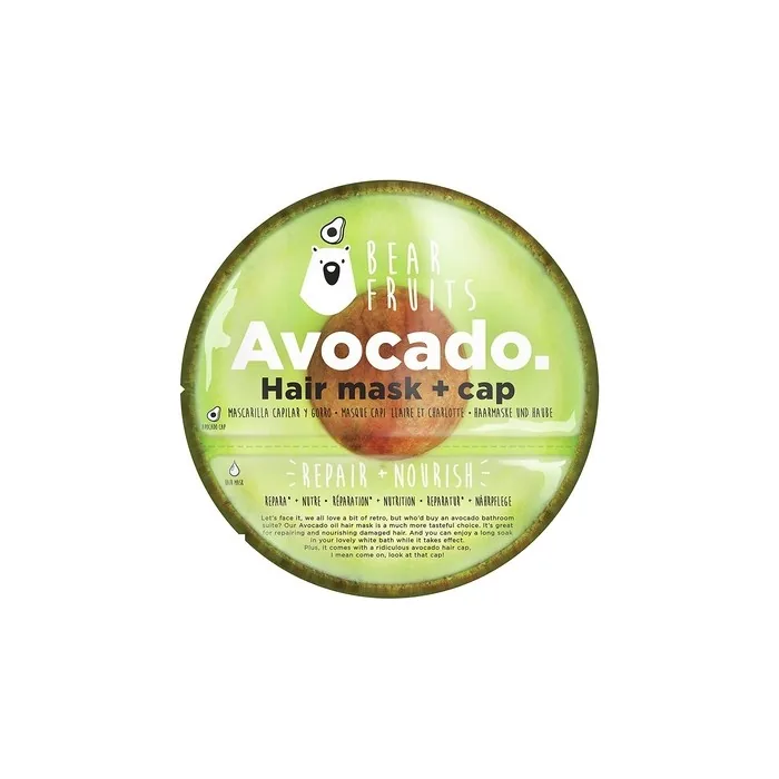 Bear Fruits Avocado Repair and Nourishing Hair Mask with Reusable Cap 20ml