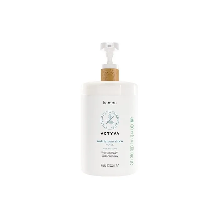 Kemon Actyva Nutrizione Ricca Mask 1000ml Rich Nutrition Hair Mask