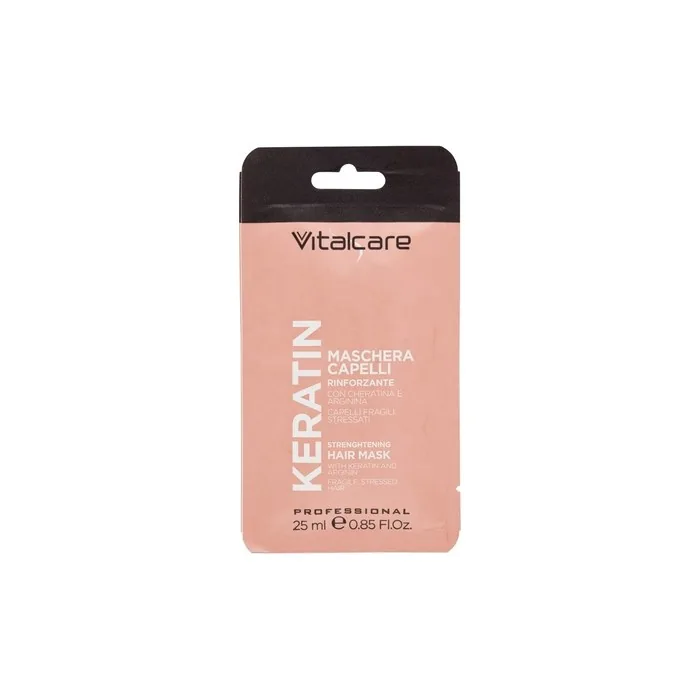 Vitalcare Keratin Strengthening Hair Mask with Arginine for Brittle and Damaged Hair 25ml