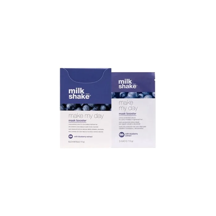 Milk Shake Make My Day Mask Booster With Blueberry Extract Hair Color Protection Serum For Colored Or Bleached Hair Pack Of 6