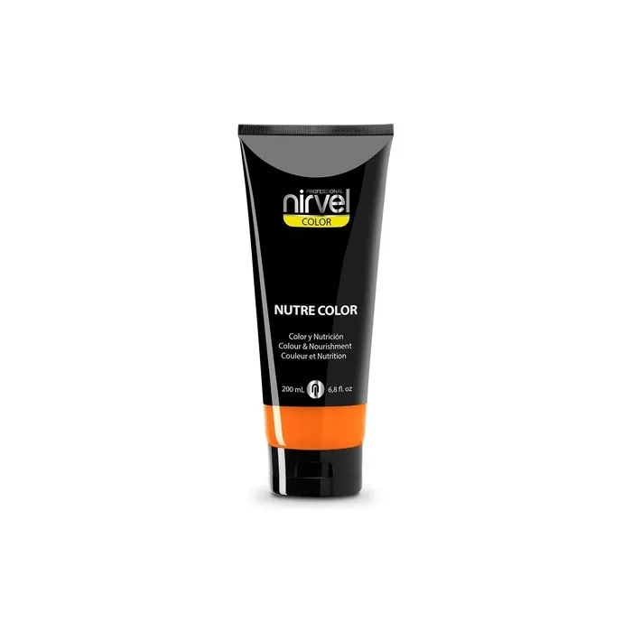 Nirvel NUTRE COLOR FLUOR Mandarin Professional Mask 200ml - Temporary Coloring for Nourishment and Brightness