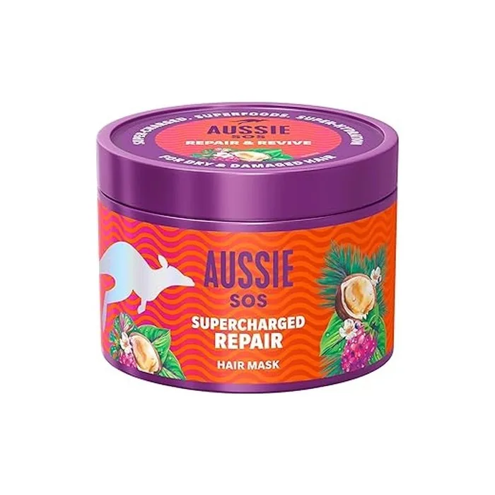 Aussie Sos Supercharged Repair Hair Mask 500ml For Dry And Damaged Hair