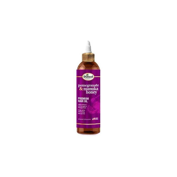 Difeel Pomegranate & Manuka Honey Premium Hair Oil 8 Oz Growth Stimulating