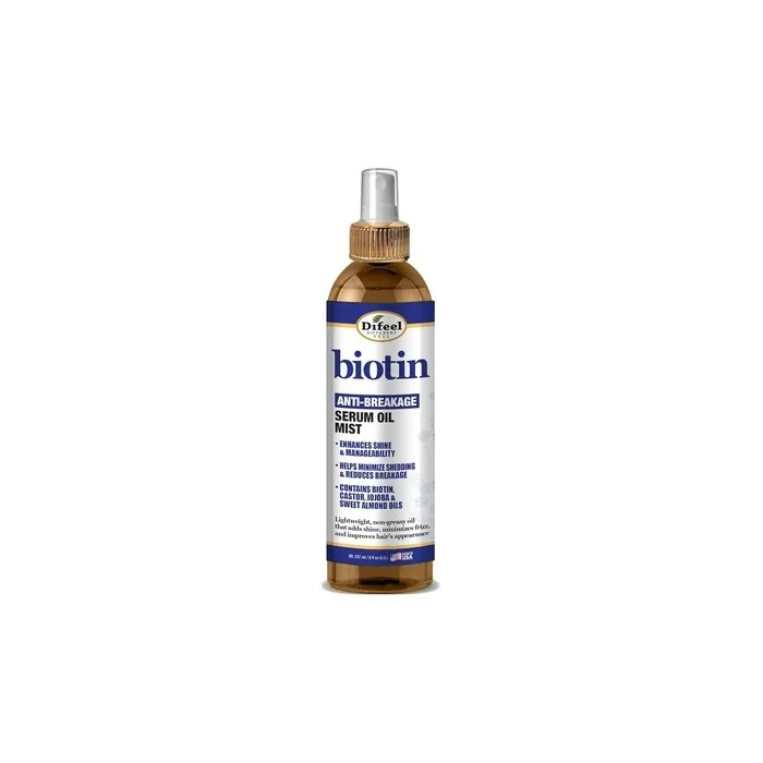 Difeel Biotin Anti-Breakage Serum Oil Mist 8 Oz - Nourishing Anti-Frizz Serum