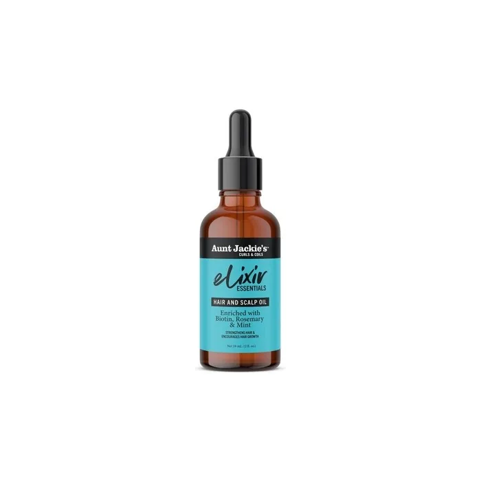 Aunt Jackie's Elixir Essentials Hair & Scalp Oil with Biotin, Rosemary & Mint 2oz