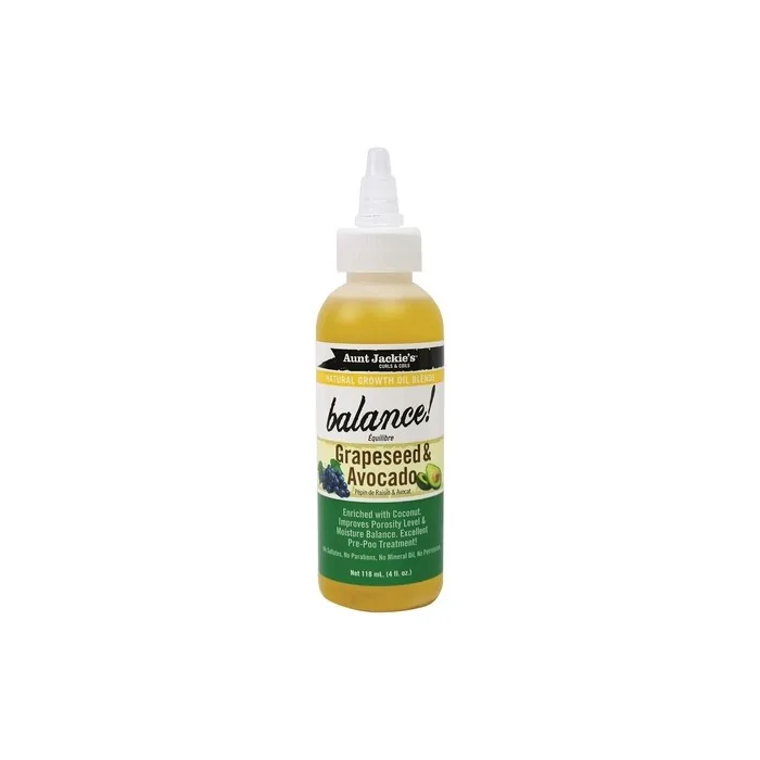 Aunt Jackies Balance Grapeseed & Avocado Oil 4oz