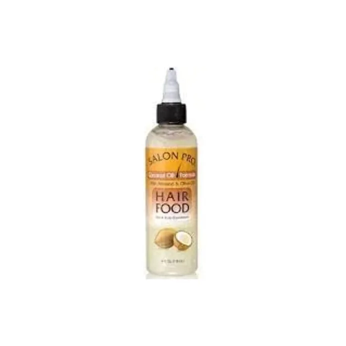 Salon Pro Hair Food Coconut Oil with Almond and Olive Oil 4 Ounce