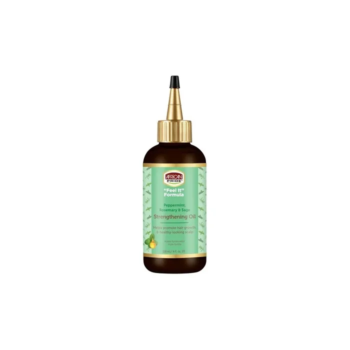 African Pride Feel It Formula Strengthening Oil With Peppermint Rosemary And Sage 4 Fl Oz