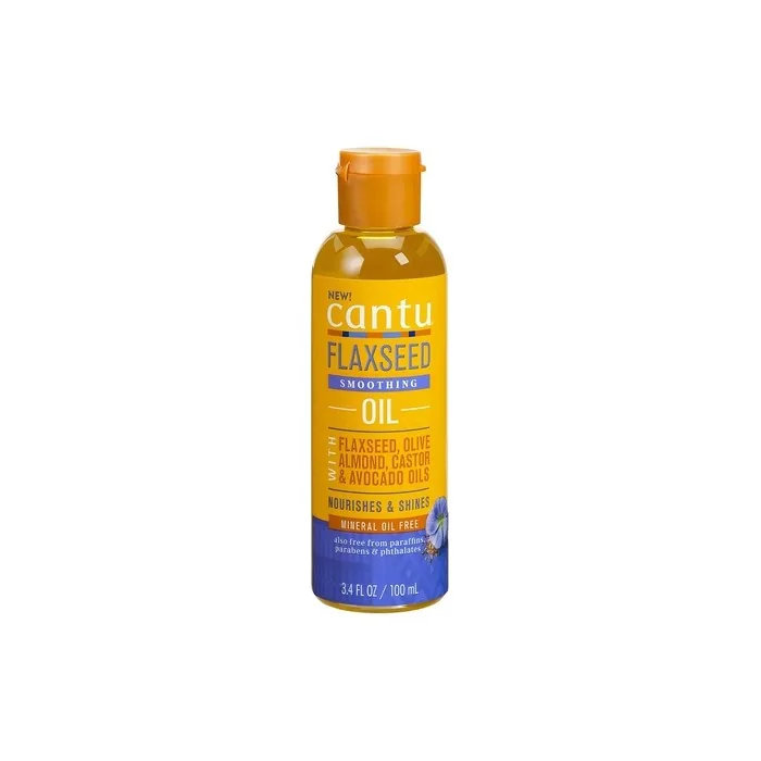 Cantu Flaxseed Smoothing Oil with Flaxseed, Olive, Almond, Castor & Avocado Oil 100ml