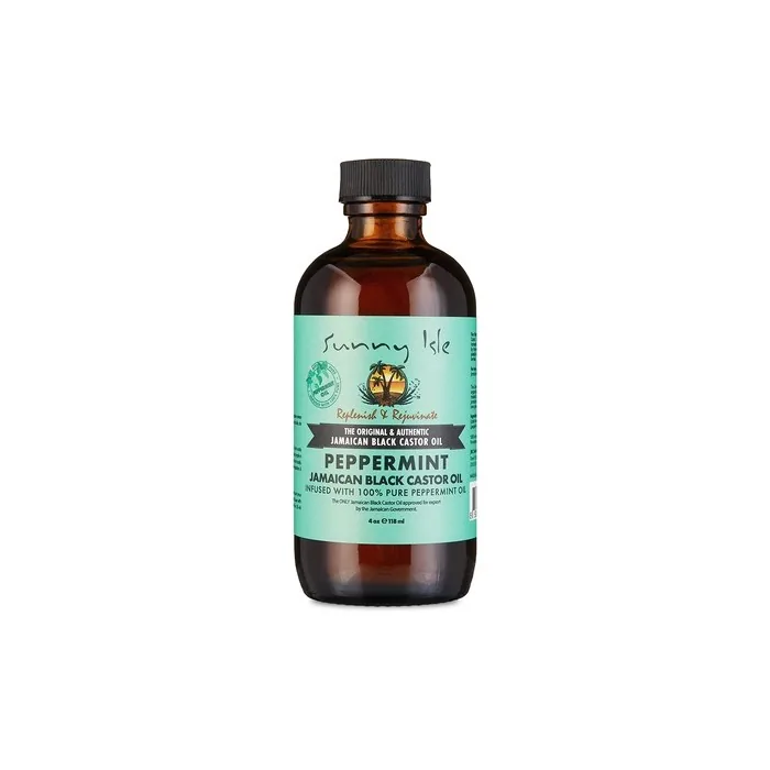 Sunny Isle Jamaican Black Castor Oil with Peppermint 4oz