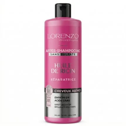 Lorenzo Professional Après Shampoo Oil with Castor Oil for Damaged Hair 500ml