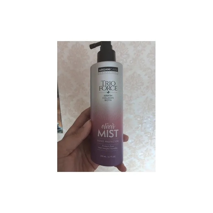 Arganicare Trio Force Elixir Mist Bond Protector With Keratin Collagen And Biotin 200 Ml