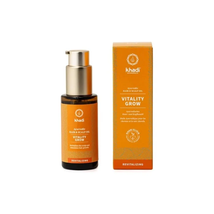 Khadi Vitality Grow Hair Oil with Rosemary for Volume and Hair Growth