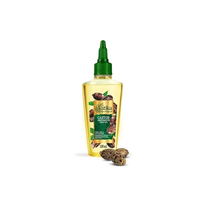 Vatika Afro Naturals Castor Restorative Hair Oil 100ml For Afro Textured Hair Reduce Breakage Promote Stronger Hair