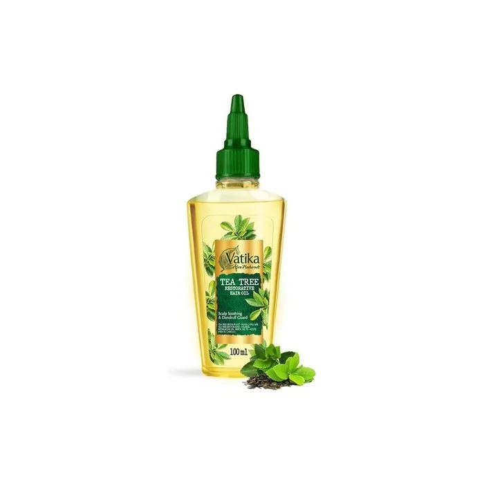 Vatika Afro Naturals Tea Tree Hair Oil 100ml Restorative Hair Oil With Nourishing Blend For Soothing Scalp & Protect Against Dandruff