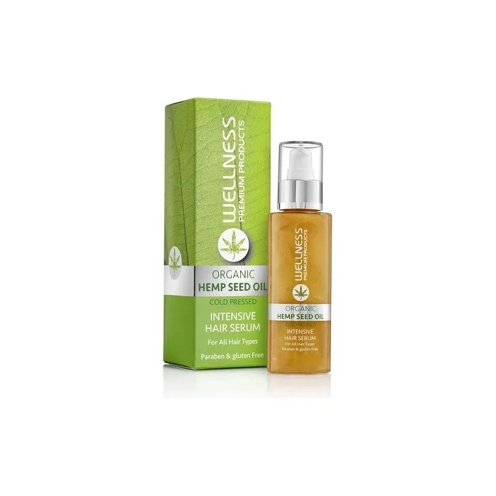 Wellness Organic Hemp Seed Oil Intensive Hair Serum 100ml 3.38 Fl Oz