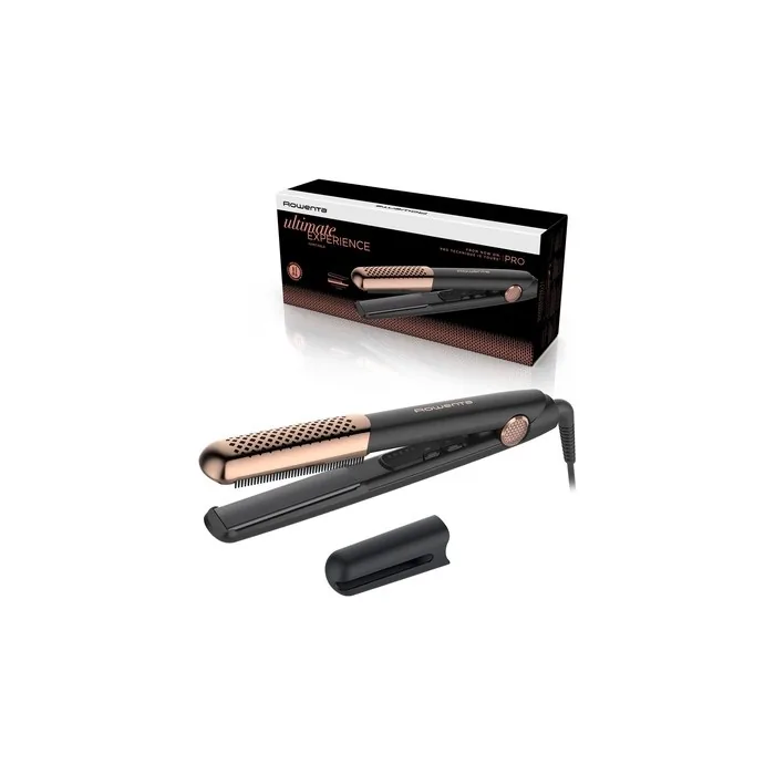 Rowenta Professional Hair Straightener Ceramic Coating Smooth and Curly Ultimate Experience Black/Copper SF8230F0