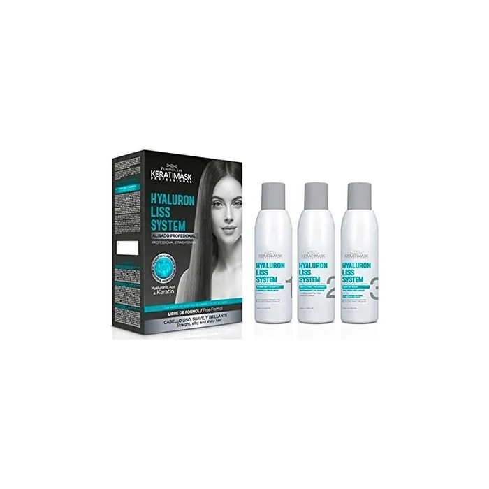 Keratimask Professional Brazilian Hair Straightening Kit with Keratin and Hyaluronic Acid Free of Formol and Parabens
