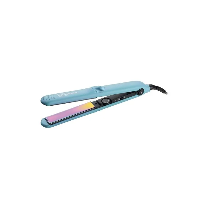 Gamma Più Professional Hair Straightener Rainbow Long Smooth Effect Iron Eliminates Electrostaticity Locking Button Closure Adjustable Temperatures Electronic Rapid Heating Italian Socket