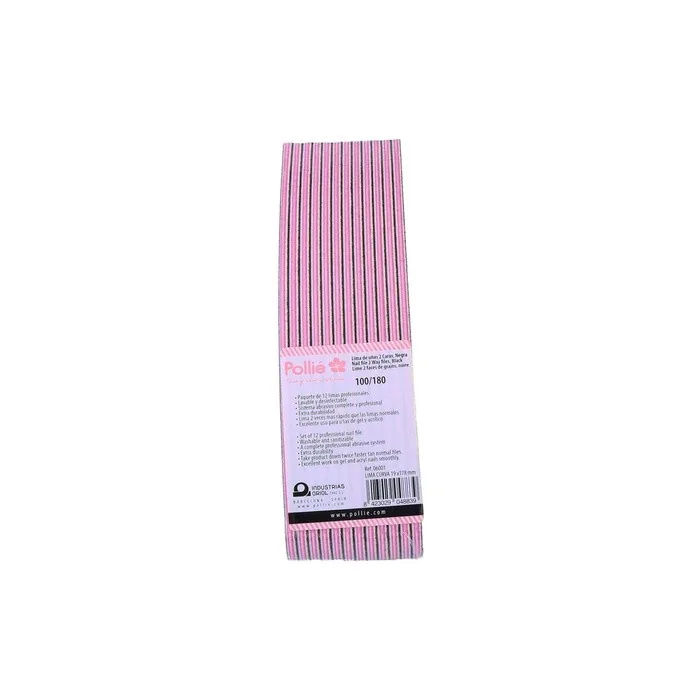EUROSTIL Black Lime Curved Quilted 100/180 Nail File