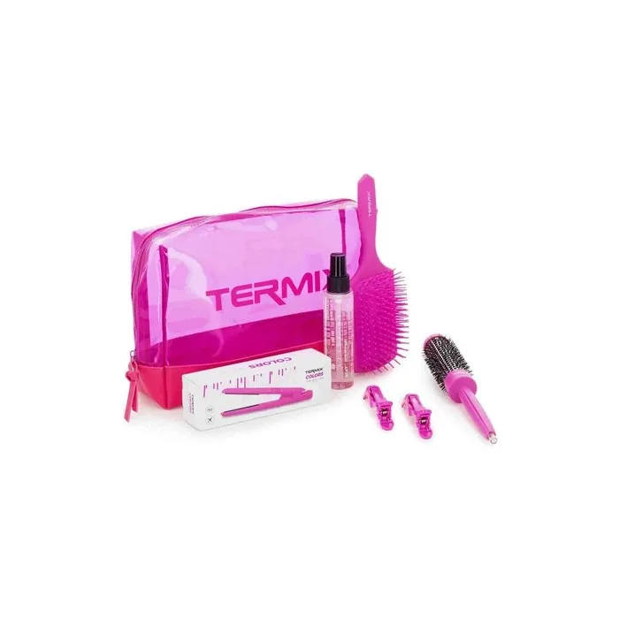 Termix Mini Hair Straighteners Universal USB Connection with Tilting Plates Fluorescent Pink