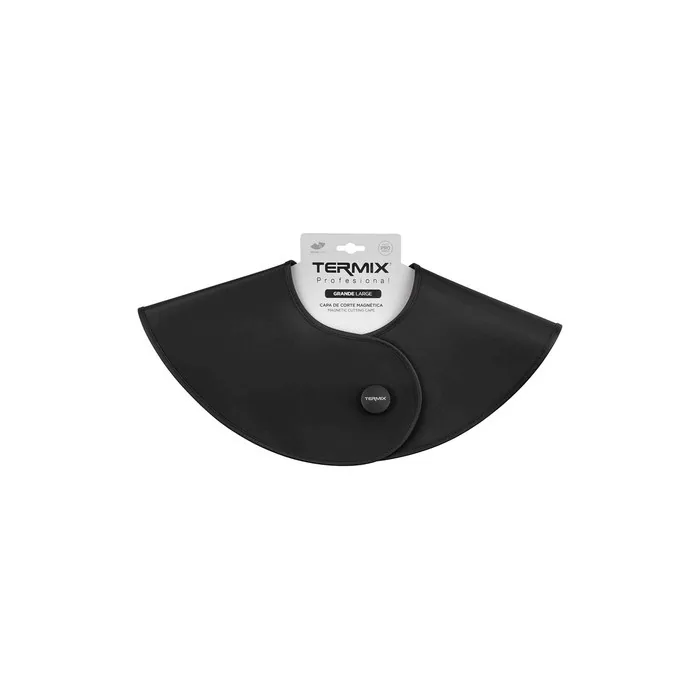 Termix Professional Hair Cutting Cape Large Black Waterproof with Magnetic Button
