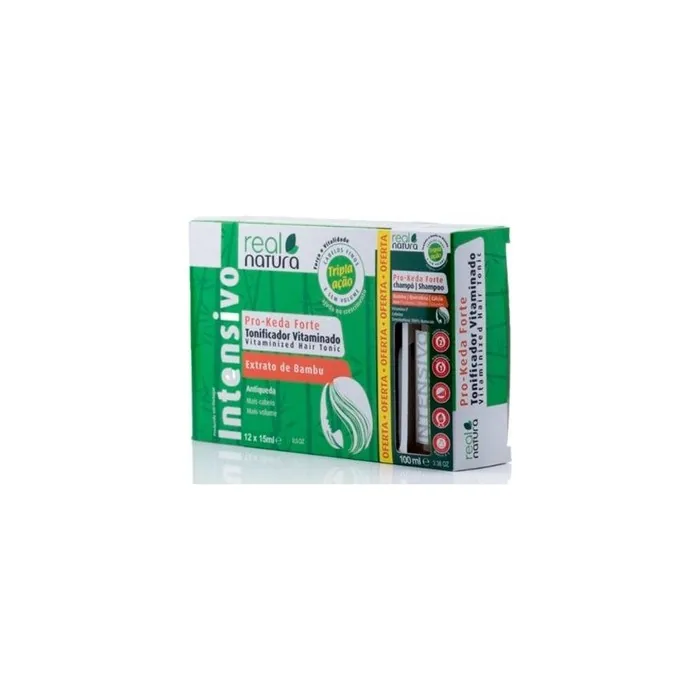 Real Natura Vitaminized Tonic Prokeda Forte 12x15ml Free Shampoo 100ml