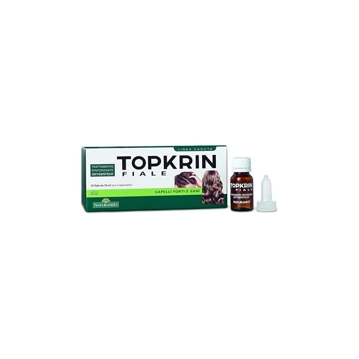 Naturando Srl Topkrin 12 Bottles of 10ml - Useful Strengthening Treatment for Brittle and Weak Hair 120g