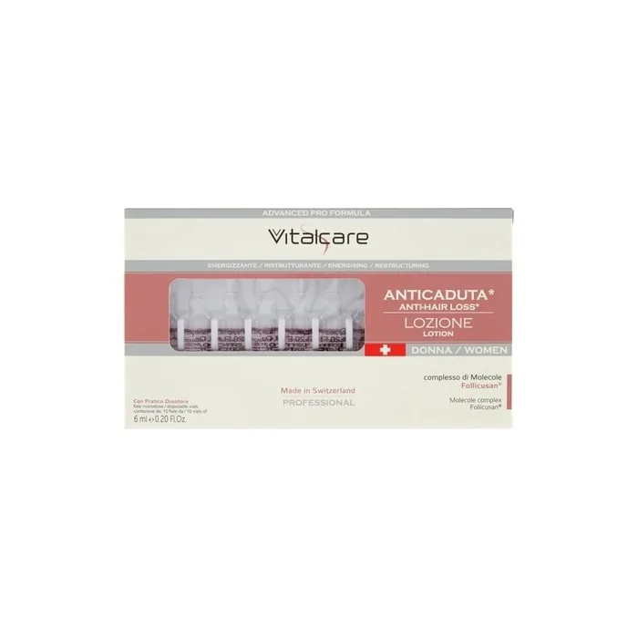 Vitalcare Swiss Anti-Fall Treatment for Women with Follicusan Molecule Complex 10 Ampoules 6ml