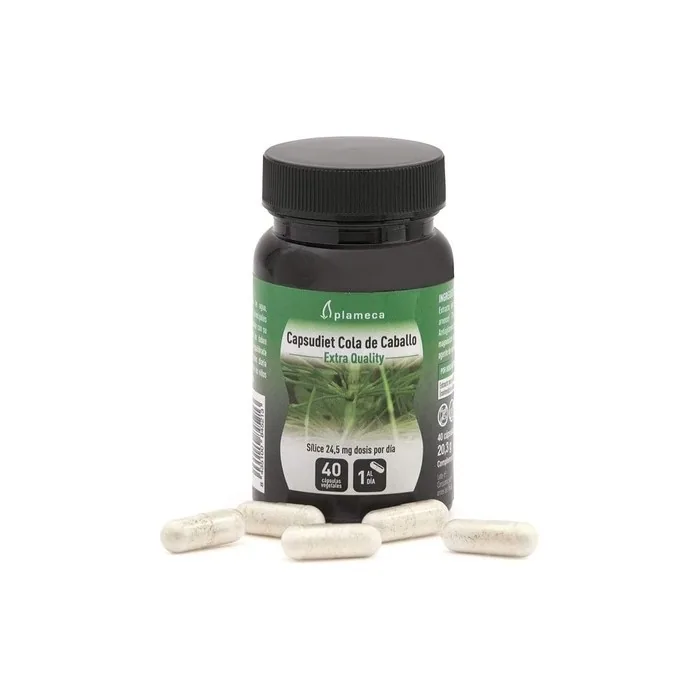 PLAMECA Capsudiet Horsetail Regenerating Diuretic and Calming for Nails and Hair with Flavonoids for Hoop Problems Stripes and Sagging 40 Vegetable Capsules
