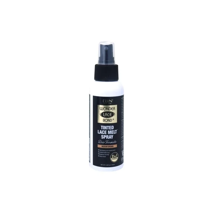 Ebin Wonder Lace Bond Tinted Lace Melt Pump Spray 100ml Medium Brown