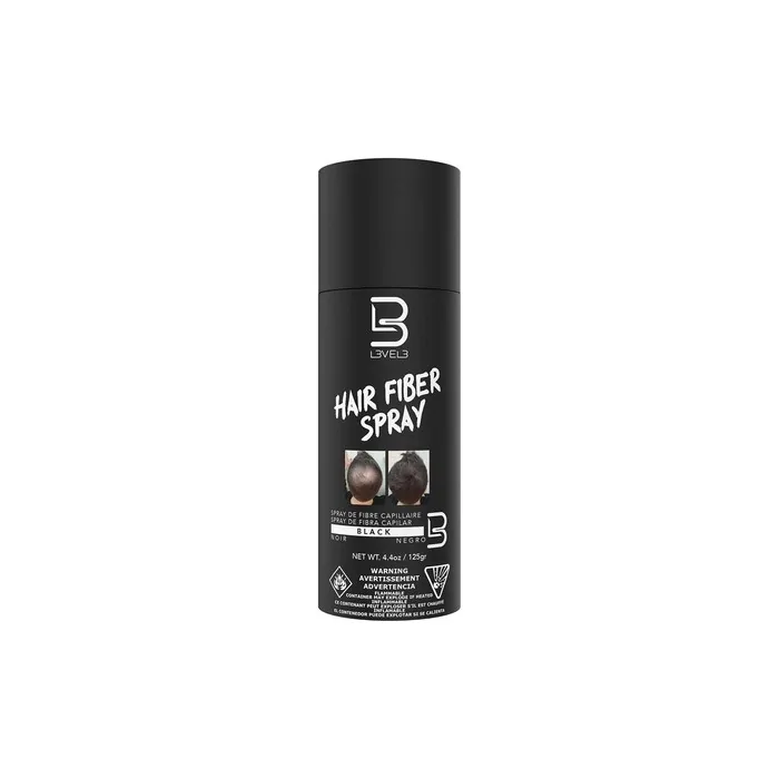 L3 Black Hair Fiber Spray Level 3 for Bald Spots and Thinning