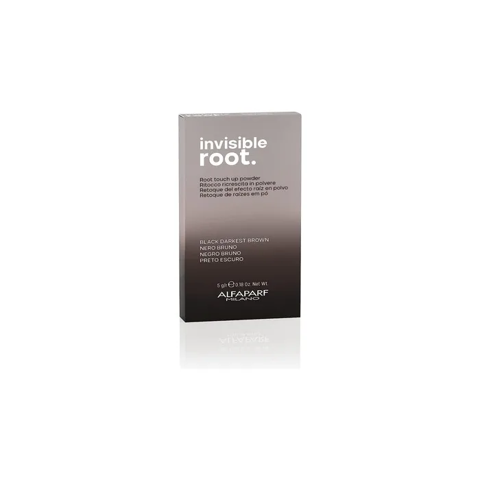 Alfaparf Milano Invisible Root Touch Up Powder Temporary Hair Color Root Concealer Hair Color Regrowth Cover Up Black