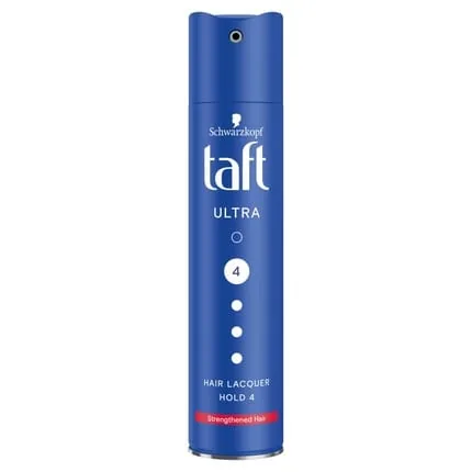TAFT Ultra Strong Hairspray 250ml - Level 4 Fixation with Arginine
