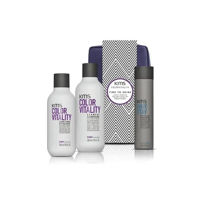 KMS Colorvitality Shampoo Conditioner and Hair Stay Working Hairspray