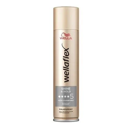 Wellaflex Shine & Hold Hairspray For Women Up To 48 Hours Ultra Strong Hold
