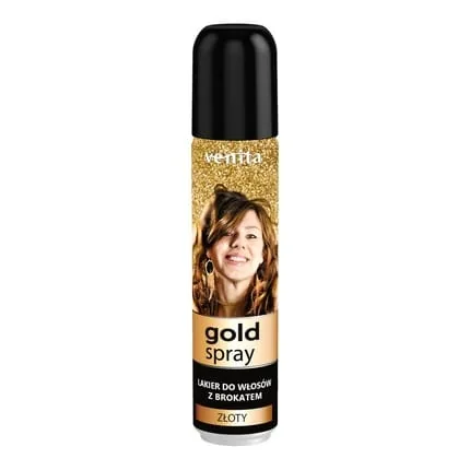 Venita Gold Hair Spray With Glitter Gold 75ml