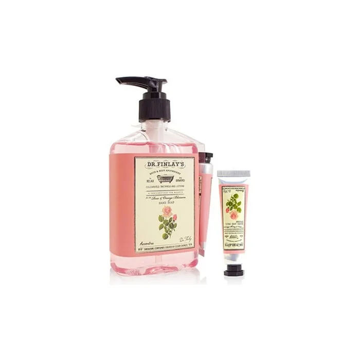 Accentra Rose & Orange Blossom Hand Care Set 250ml Hand Soap and 10ml Hand and Nail Cream