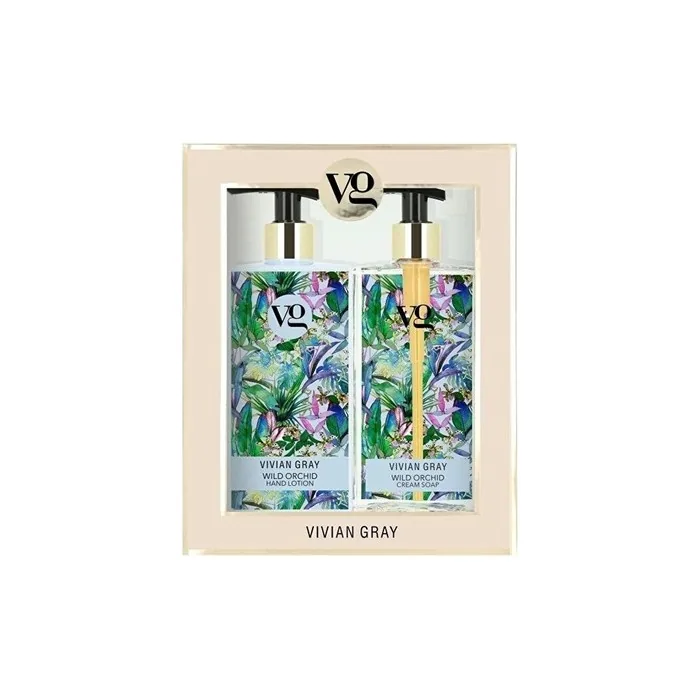 Vivian Gray Wild Orchid Cosmetic Set Cream Soap Hand Lotion