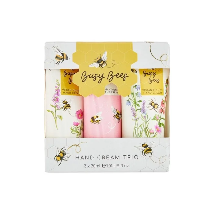 Heathcote & Ivory Busy Bees Assorted Hand Creams Trio Gift Set - Travel Friendly Sizes