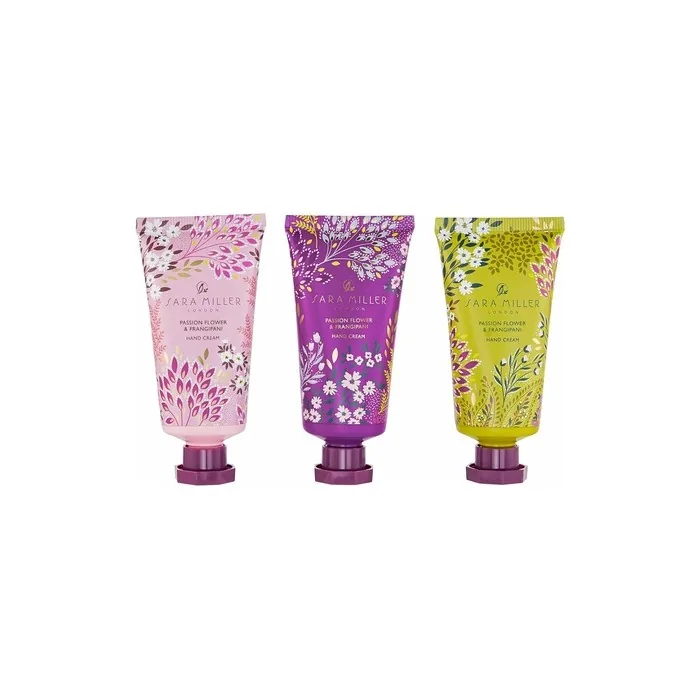 Sara Miller Beauty Haveli Garden Passion Flower & Frangipani Hand Creams Trio Gift Set