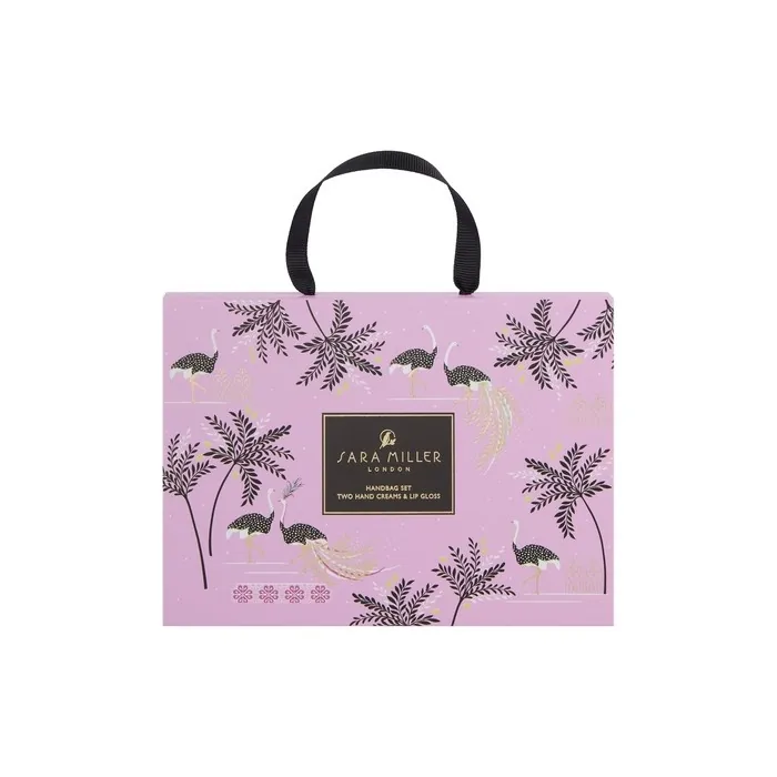 Sara Miller Savannah Handbag Discovery Set With Hand Cream 50ml & Lip Gloss