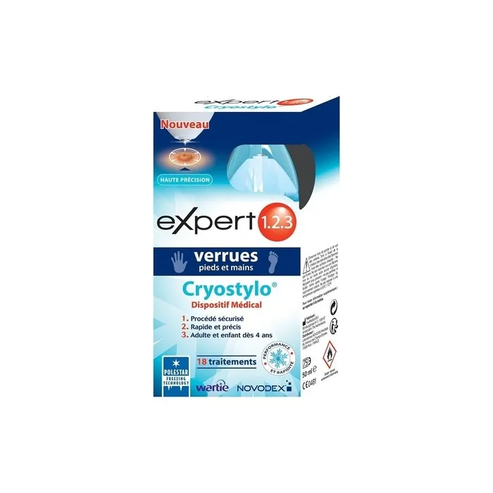 Novodex Expert 1.2.3 Cryostylo Foot and Hand Warts Treatment