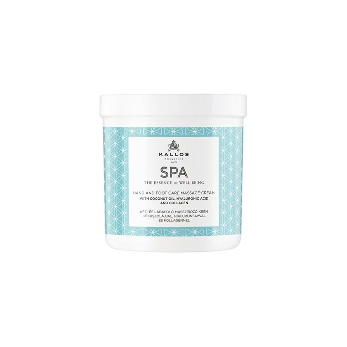 Kallos Spa Hand And Foot Care Massage Cream With Coconut Oil, Hyaluronic Acid & Collagen - 500ml