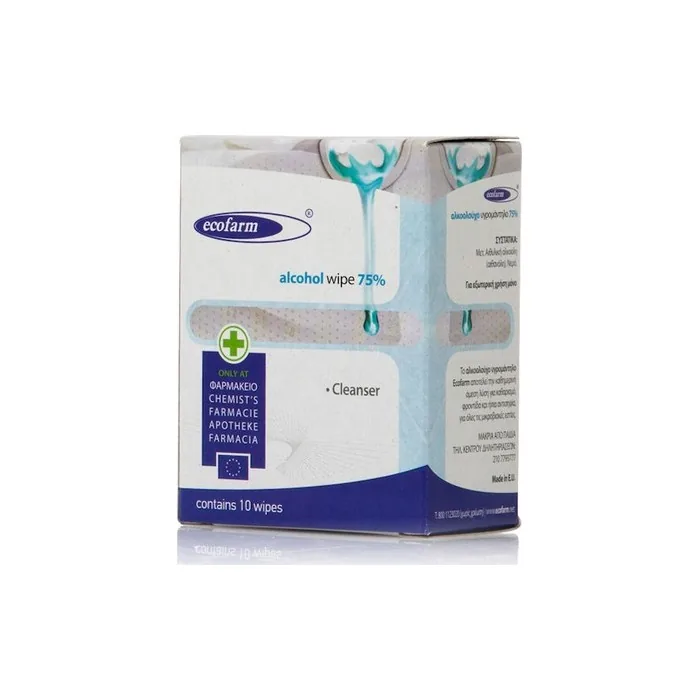 Ecofarm Alcoholic Wet Wipes 75ml For Easy Disinfection 10 Pieces